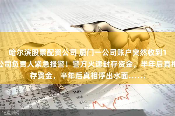 哈尔滨股票配资公司 厦门一公司账户突然收到100万元打款，公司负责人紧急报警！警方火速封存资金，半年后真相浮出水面……